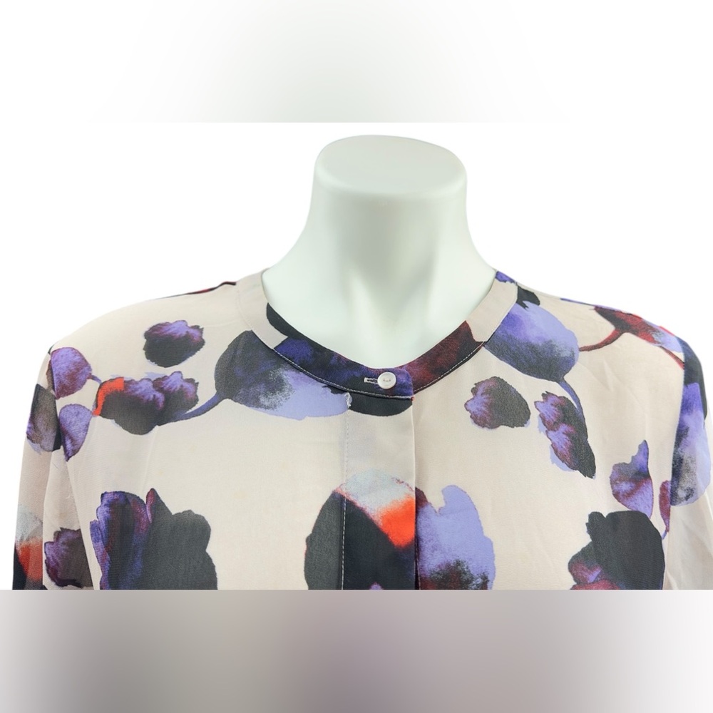 H&M Floral Long Sleeve Dress - Purple and Black